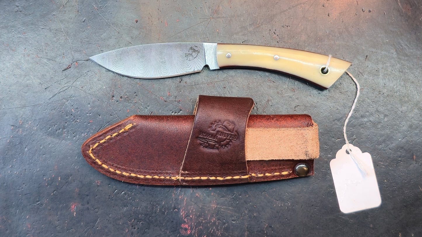 Knives Ranch 3128-B Bone Damascus (DISCOUNT APPLIED IN CART)