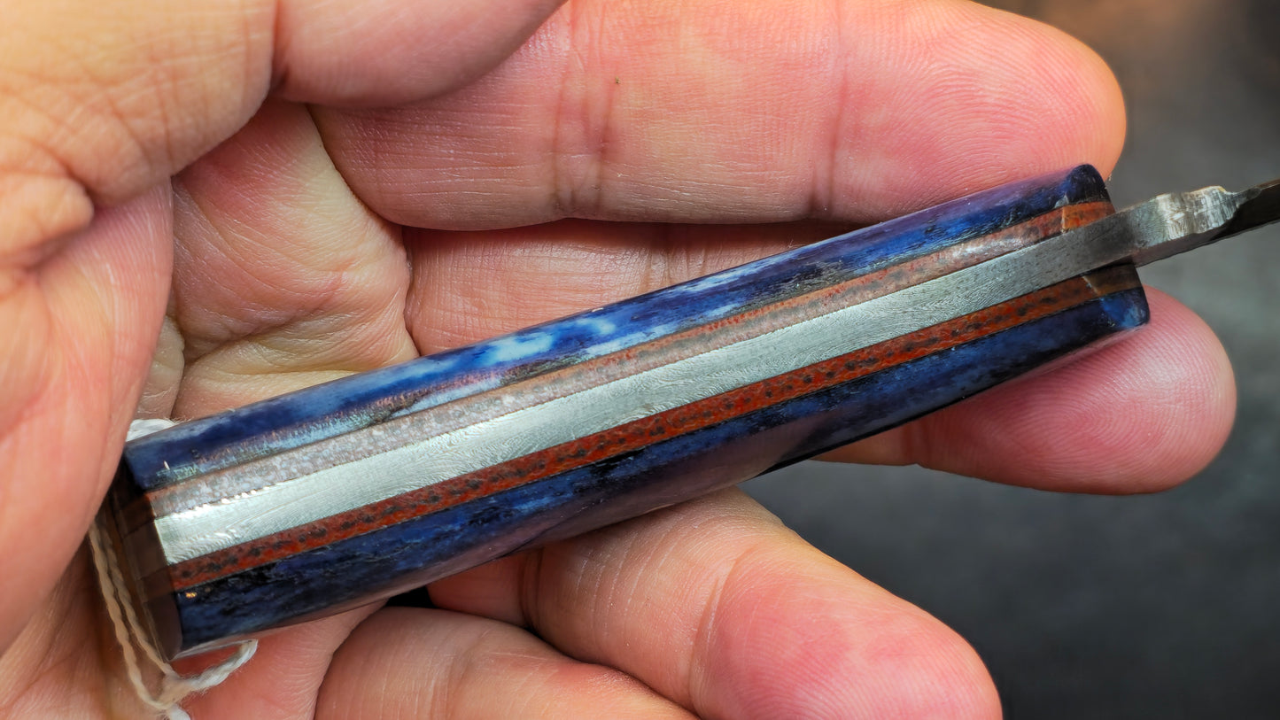 Knives Ranch 4402-BLU Bone Damascus (DISCOUNT APPLIED IN CART)