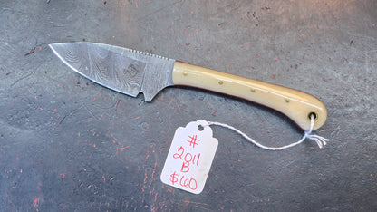 Knives Ranch 2011-B Bone Damascus (DISCOUNT APPLIED IN CART)