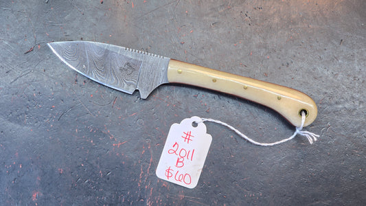 Knives Ranch 2011-B Bone Damascus (DISCOUNT APPLIED IN CART)