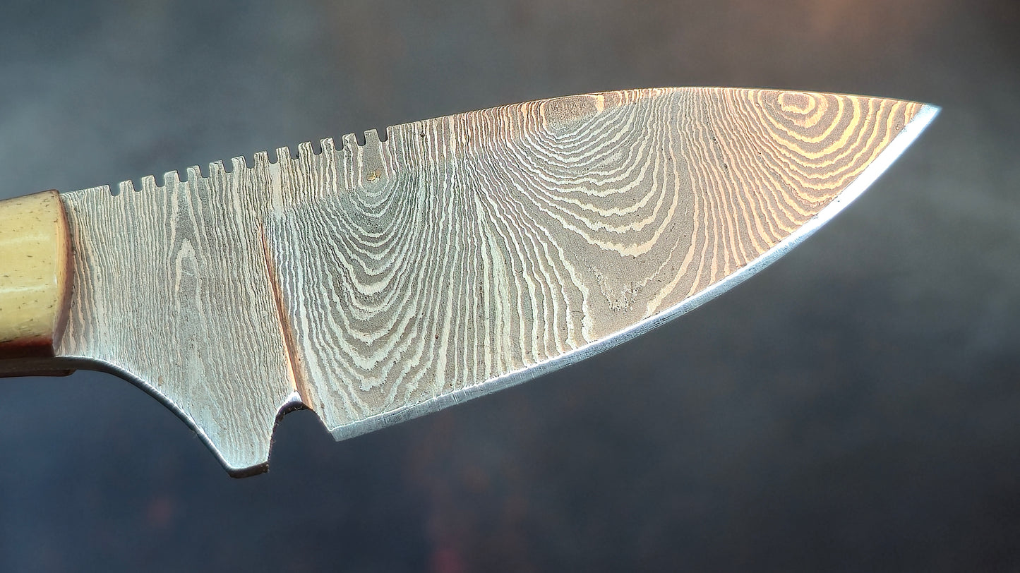 Knives Ranch 2011-B Bone Damascus (DISCOUNT APPLIED IN CART)