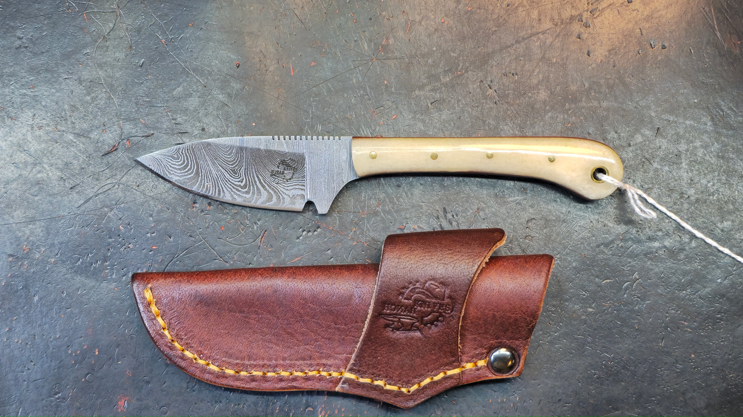 Knives Ranch 2011-B Bone Damascus (DISCOUNT APPLIED IN CART)