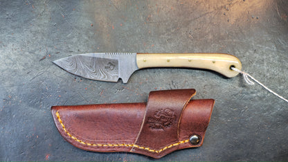 Knives Ranch 2011-B Bone Damascus (DISCOUNT APPLIED IN CART)
