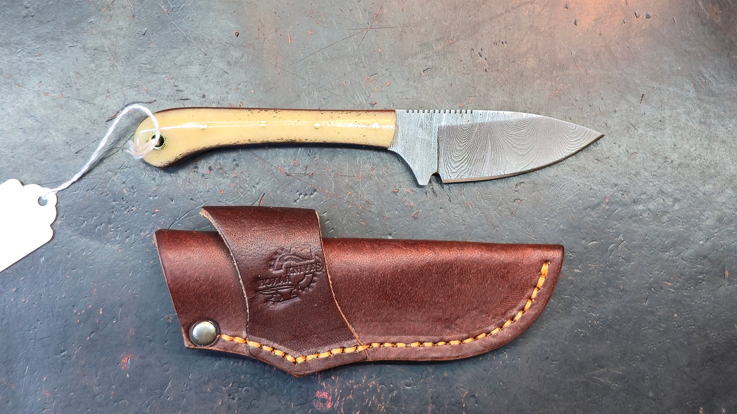 Knives Ranch 2011-B Bone Damascus (DISCOUNT APPLIED IN CART)