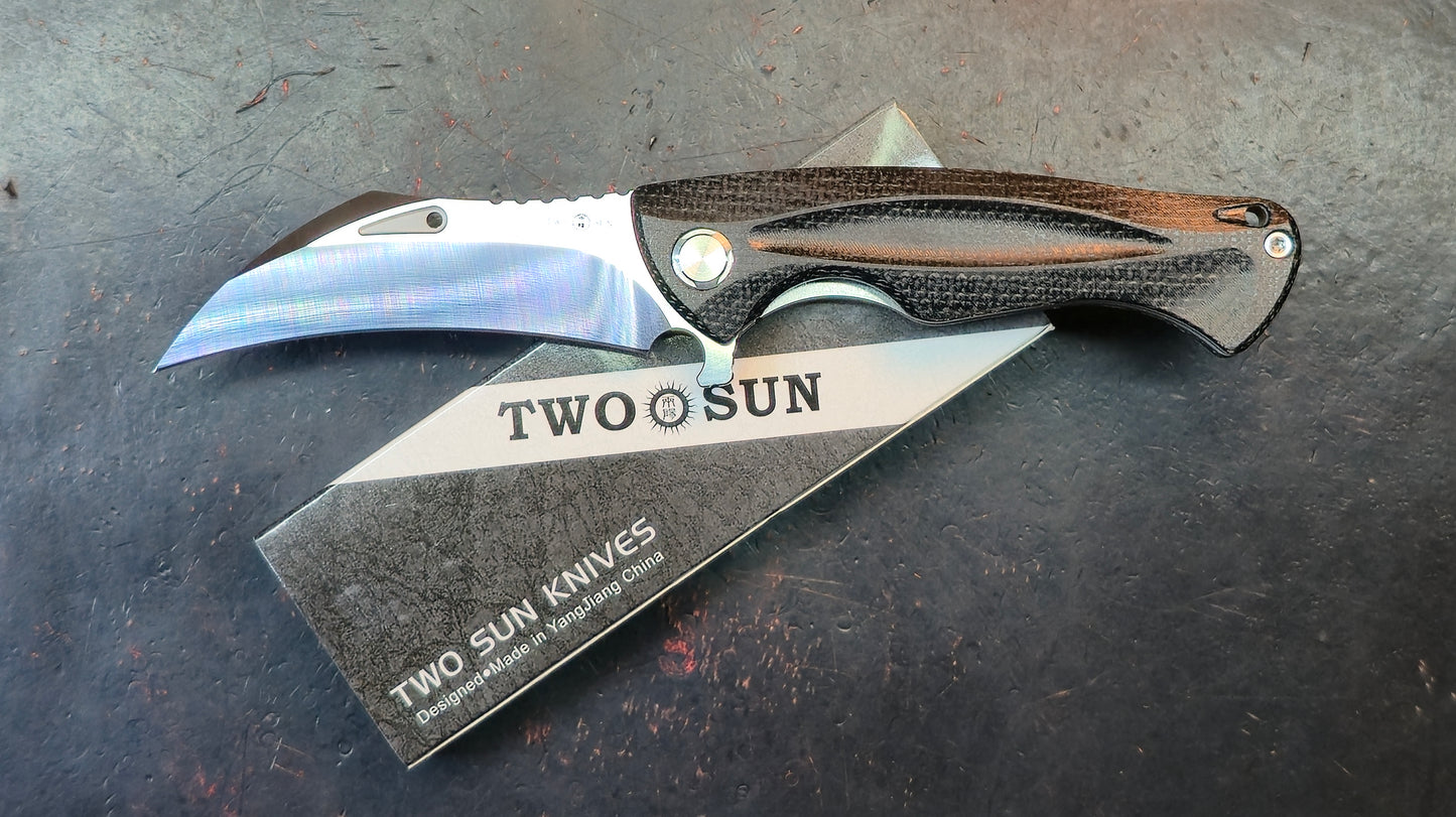 TwoSun TS202 Black Micarta 14C28N (NEW)
