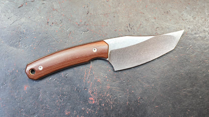 TwoSun TS608 Fixed Blade Brown Micarta Kydex Sheath D2 (NEW)