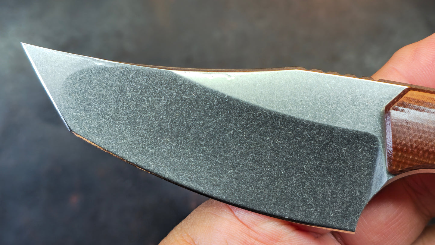 TwoSun TS608 Fixed Blade Brown Micarta Kydex Sheath D2 (NEW)