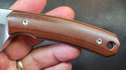 TwoSun TS608 Fixed Blade Brown Micarta Kydex Sheath D2 (NEW)