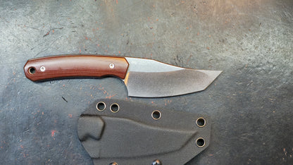 TwoSun TS608 Fixed Blade Brown Micarta Kydex Sheath D2 (NEW)