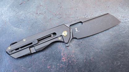 Kubey Atlas Folding Knife Black Titanium Handle S35VN