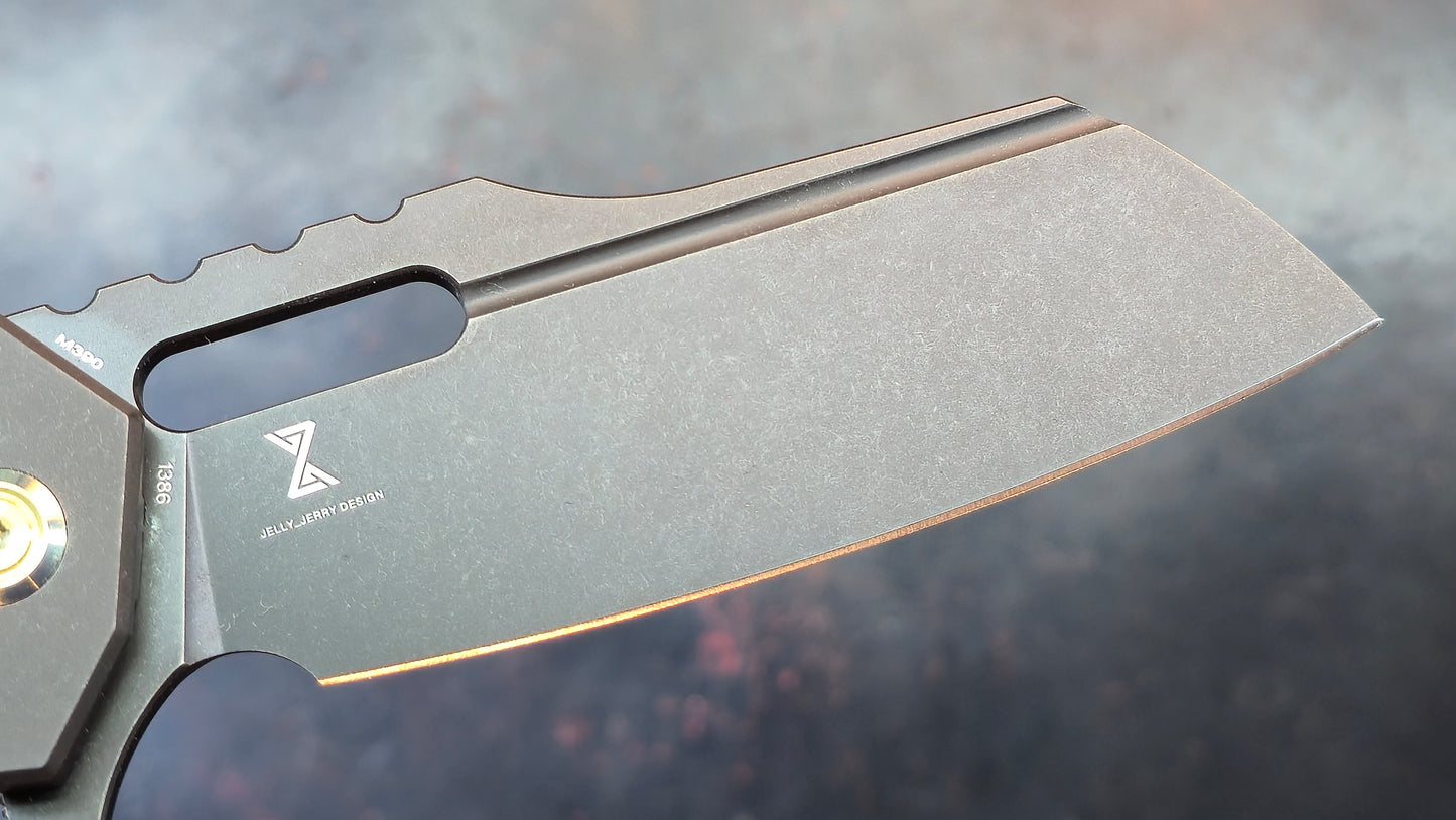 Kubey Atlas Folding Knife Black Titanium Handle S35VN