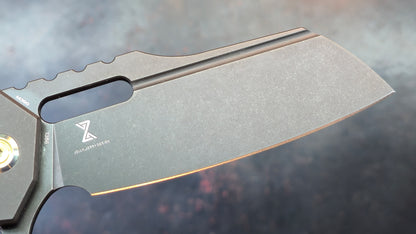 Kubey Atlas Folding Knife Black Titanium Handle S35VN