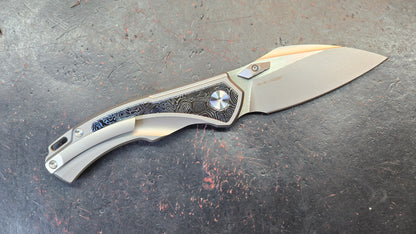 SixLeaf SL-80 Blue Titanium Handle 14C28N