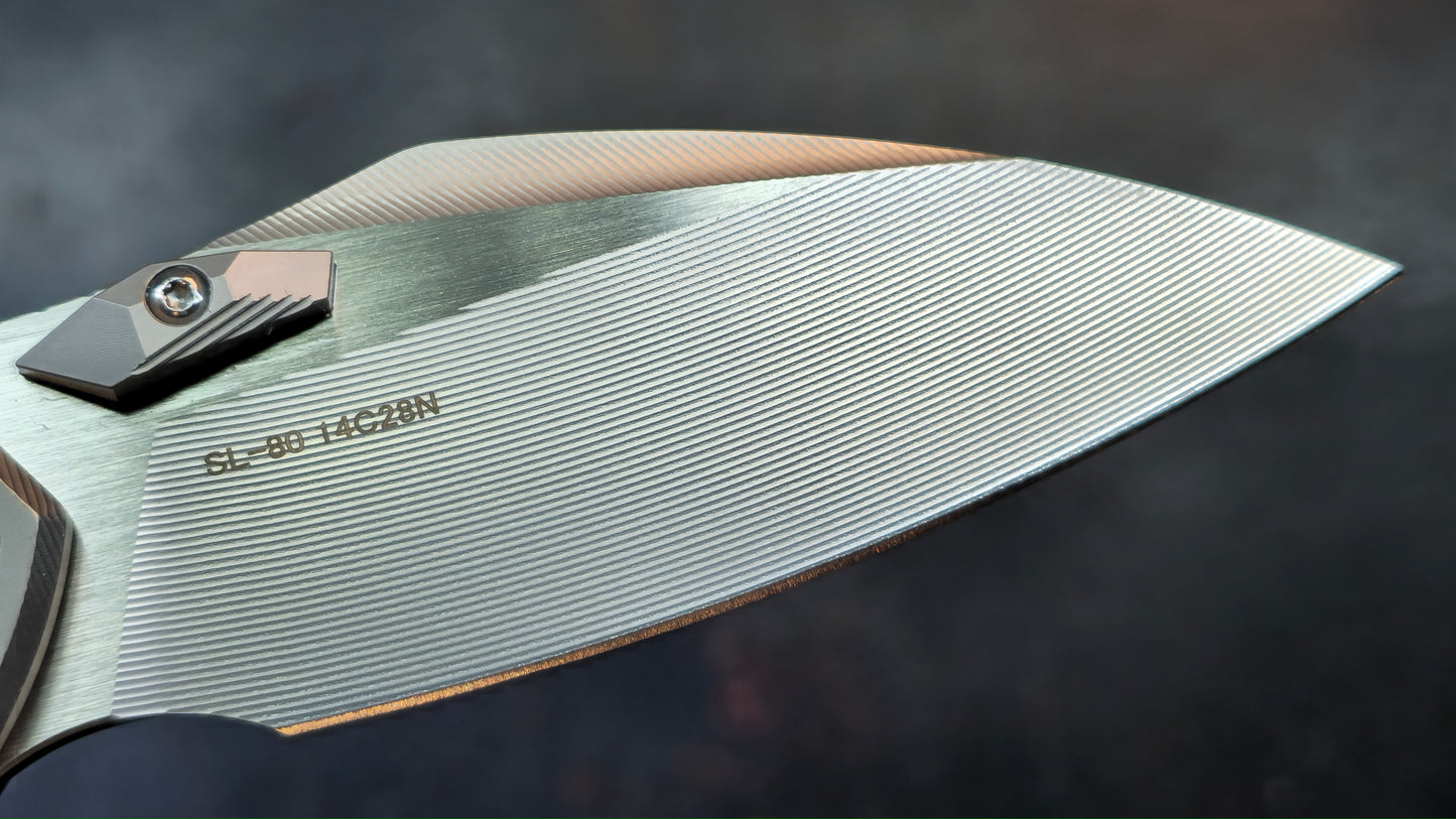 SixLeaf SL-80 Blue Titanium Handle 14C28N