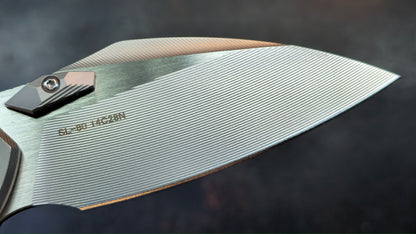 SixLeaf SL-80 Blue Titanium Handle 14C28N