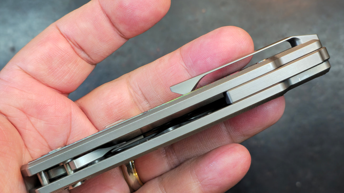 SixLeaf SL-80 Yellow Titanium Handle 14C28N