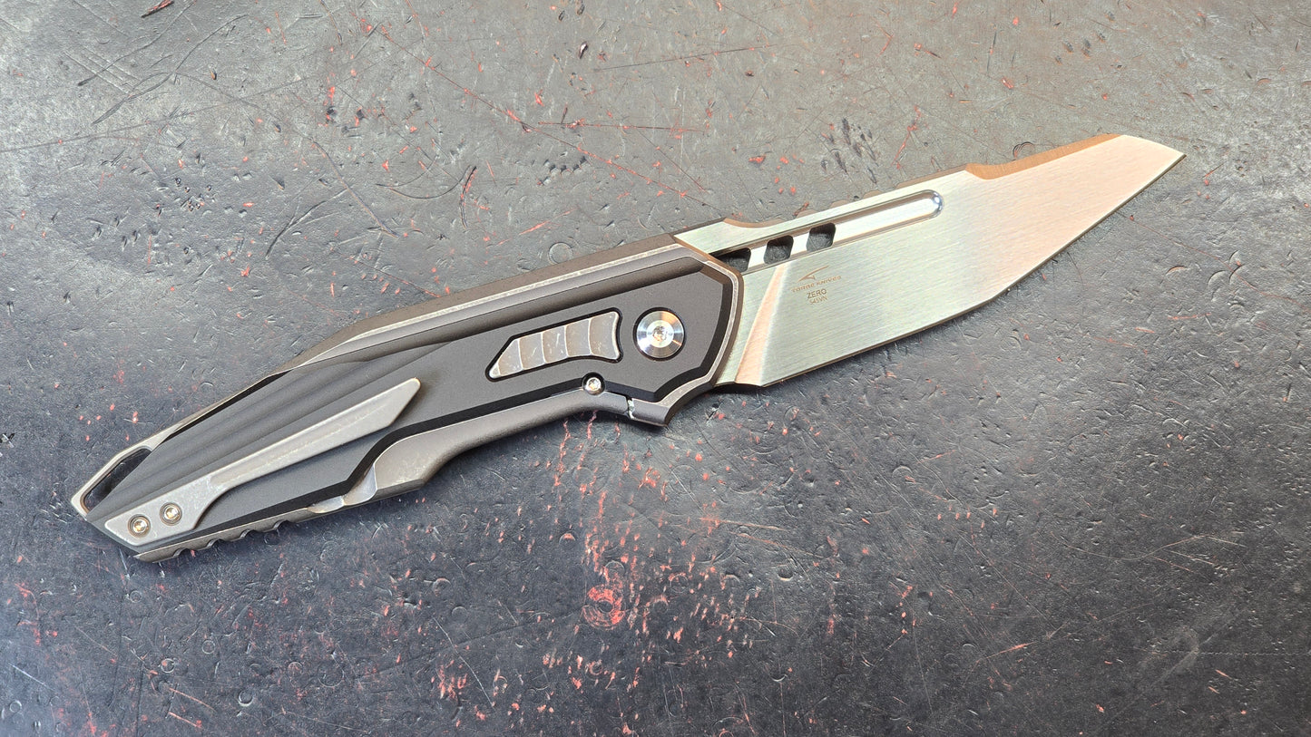 Kizer Zero Folding Knife Black/Gray Titanium/Aluminum Handle S45VN