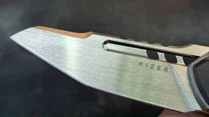 Kizer Zero Folding Knife Black/Gray Titanium/Aluminum Handle S45VN