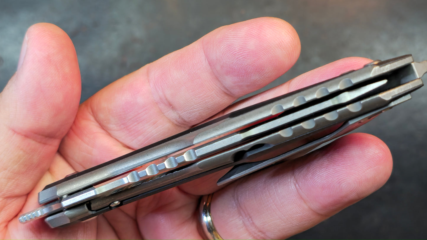 Kizer Zero Folding Knife Black/Gray Titanium/Aluminum Handle S45VN