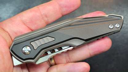 Kizer Zero Folding Knife Black/Gray Titanium/Aluminum Handle S45VN