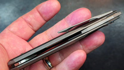 Kizer Zero Folding Knife Black/Gray Titanium/Aluminum Handle S45VN