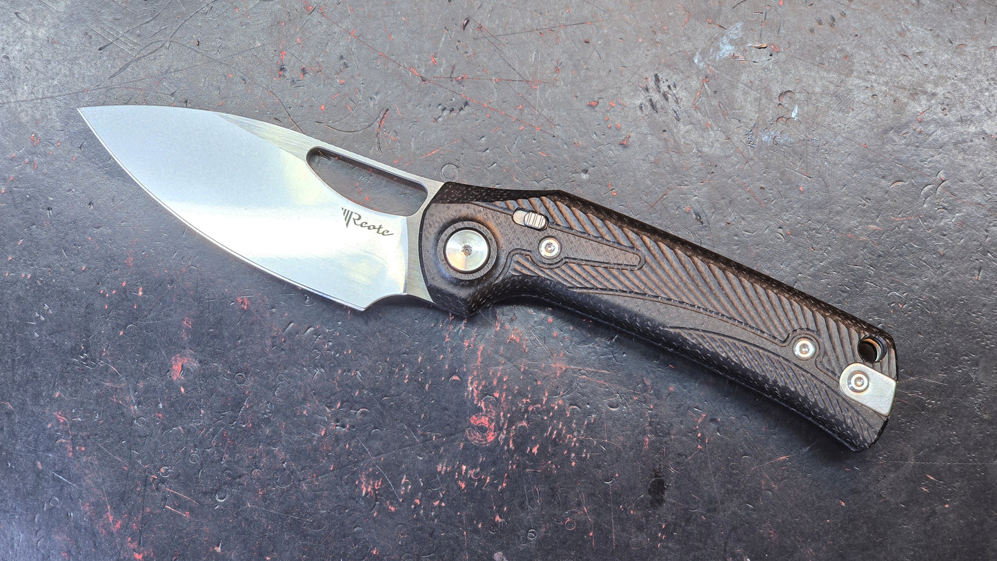 Reate PL-XE Folding Knife Black Micarta Handle Nitro-V