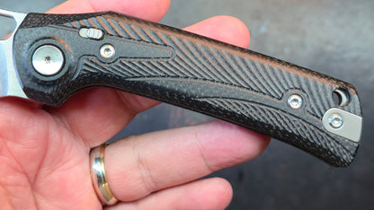 Reate PL-XE Folding Knife Black Micarta Handle Nitro-V