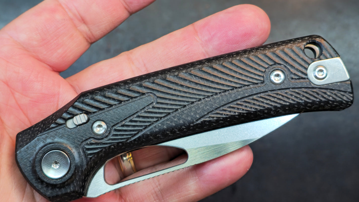 Reate PL-XE Folding Knife Black Micarta Handle Nitro-V