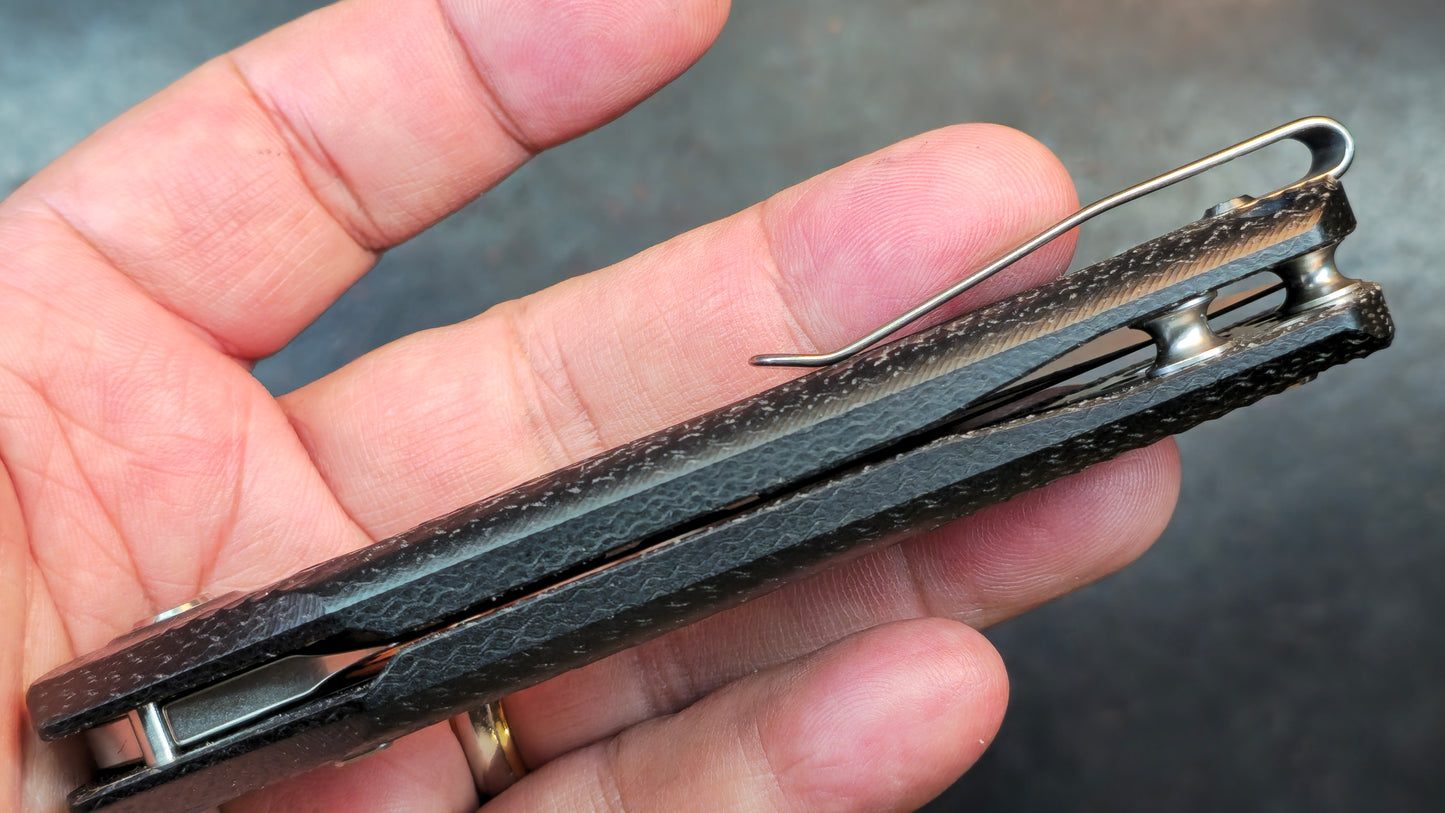 Reate PL-XE Folding Knife Black Micarta Handle Nitro-V