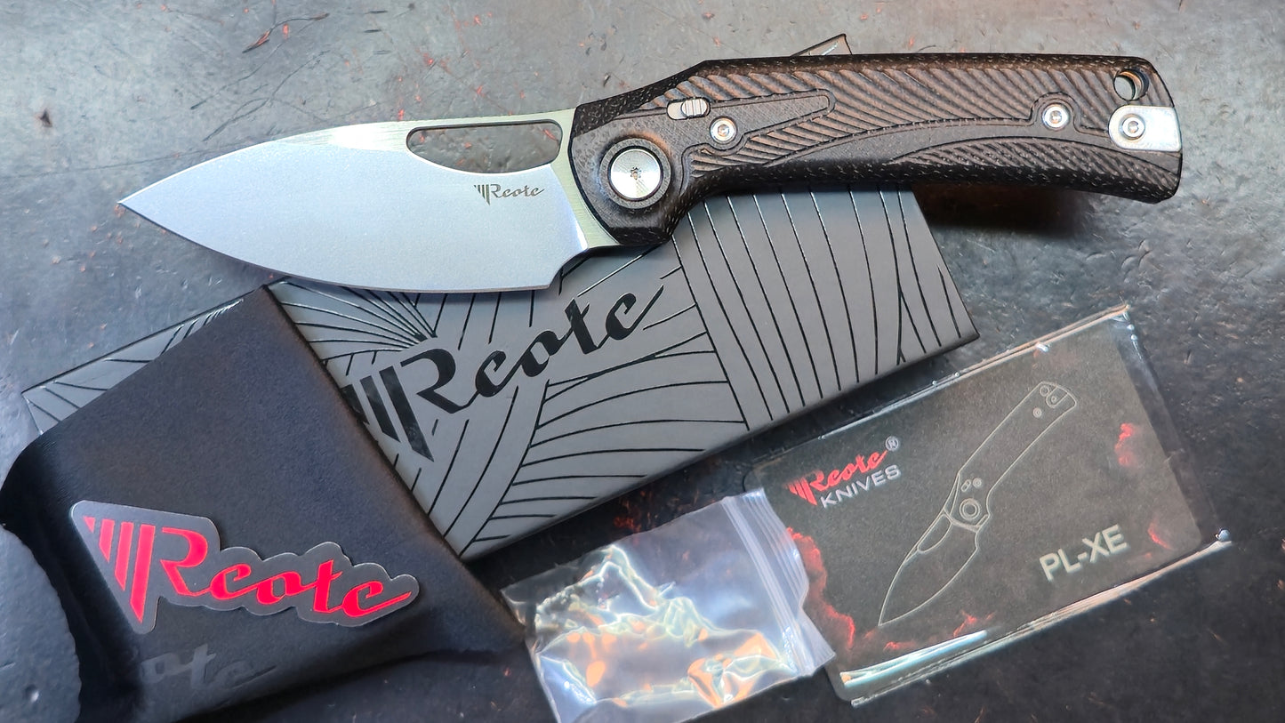 Reate PL-XE Folding Knife Black Micarta Handle Nitro-V