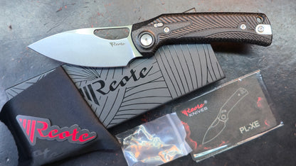 Reate PL-XE Folding Knife Black Micarta Handle Nitro-V