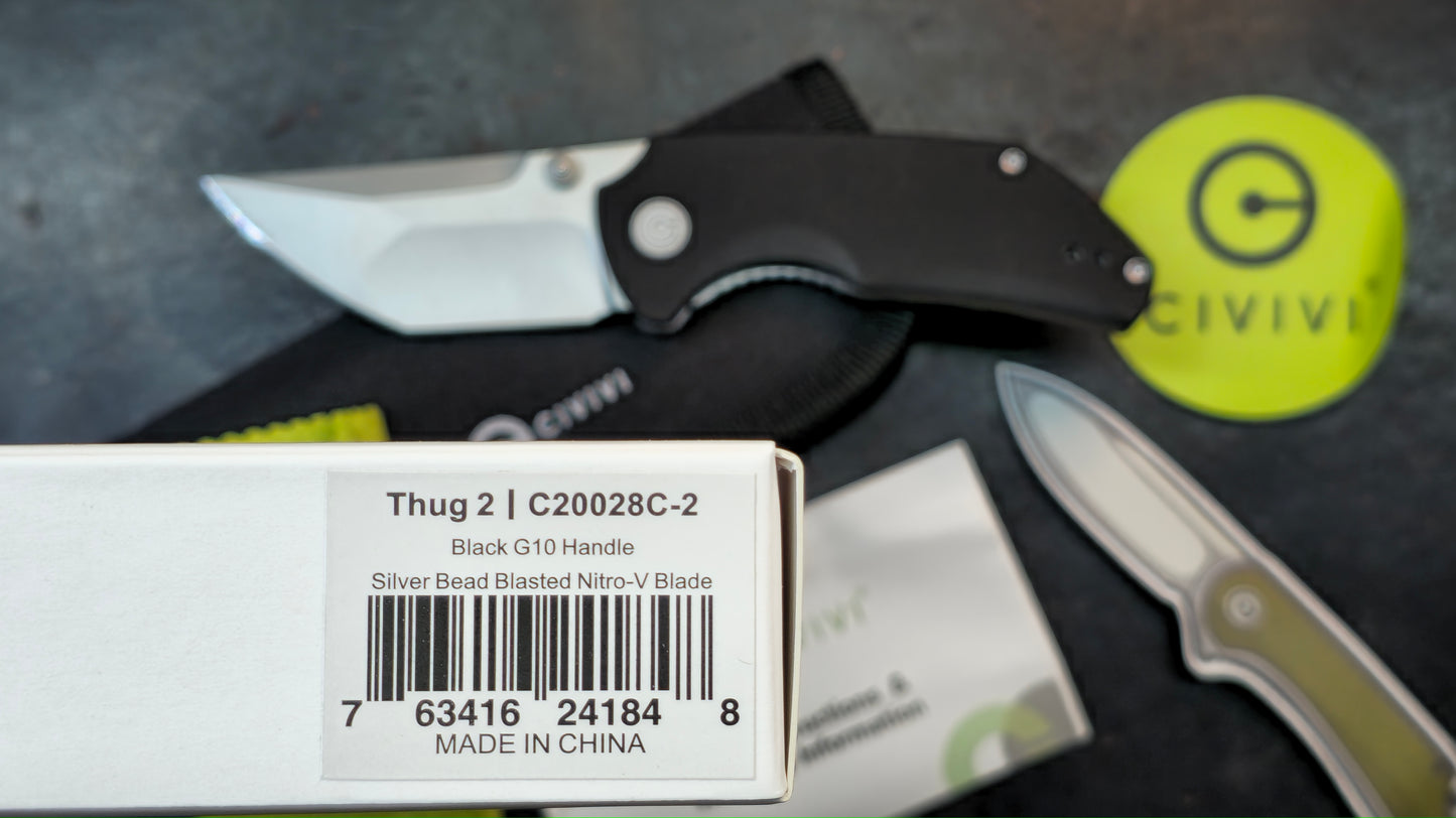 Civivi Thug 2 Folding Knife Black G10 Handle Nitro V