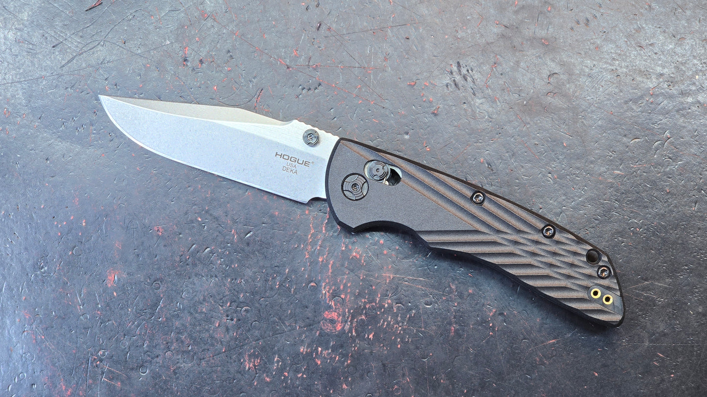 Hogue Deka Folding Knife Black Polymer Handle MagnaCut