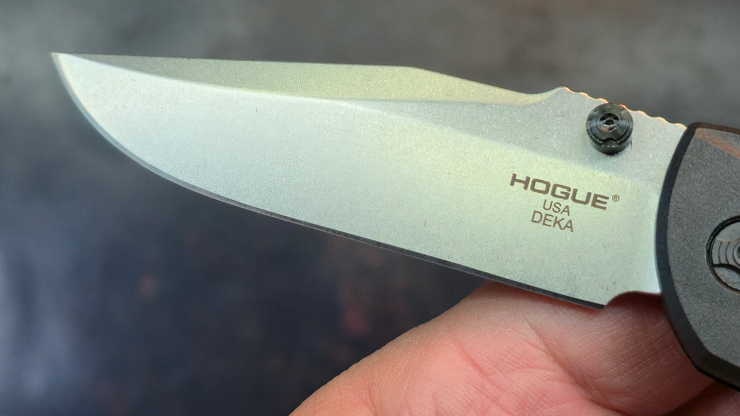 Hogue Deka Folding Knife Black Polymer Handle MagnaCut