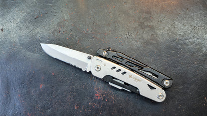 Ganzo G304 Full-sized Multitool, 21-in-1 Stainless Steel Pocket Knife with Screwdriver, Pliers with Sheath
