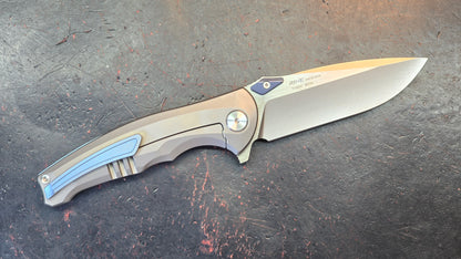 YANGGE YG004-Sand titanium alloy handle M390 Blade