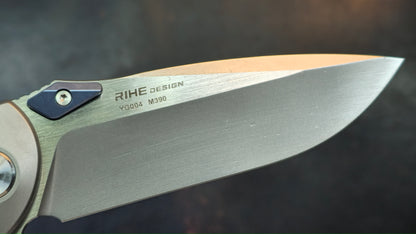YANGGE YG004-Sand titanium alloy handle M390 Blade