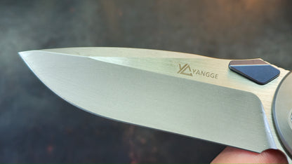 YANGGE YG004-Sand titanium alloy handle M390 Blade