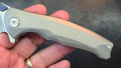 YANGGE YG004-Sand titanium alloy handle M390 Blade