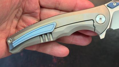 YANGGE YG004-Sand titanium alloy handle M390 Blade