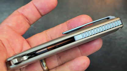 YANGGE YG004-Sand titanium alloy handle M390 Blade