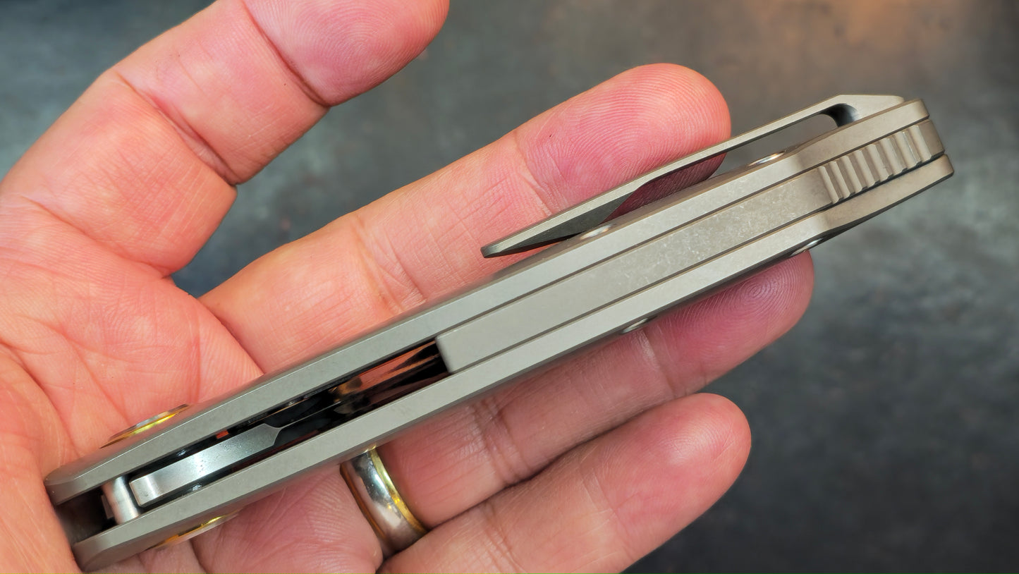 YANGGE YG003-Black TC4 titanium Handle S90V Blade