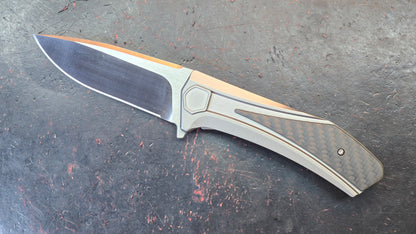 Yang Jiang Titanium/CF Handle 10Cr15Mov Blade