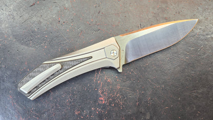 Yang Jiang Titanium/CF Handle 10Cr15Mov Blade