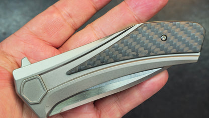 Yang Jiang Titanium/CF Handle 10Cr15Mov Blade