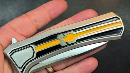 Yang Jiang (Sixleaf) Knife Titanium Handle 10Cr15Mov Blade