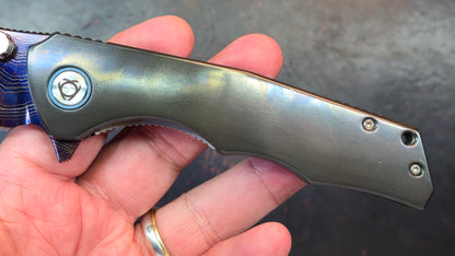 SixLeaf SL-81 Zirconium Handle Damascus Blade