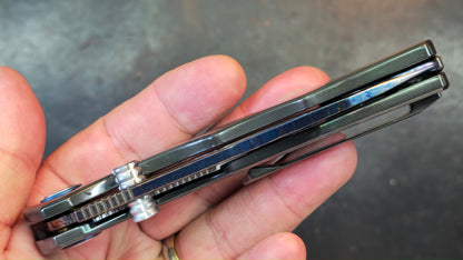 SixLeaf SL-81 Zirconium Handle Damascus Blade