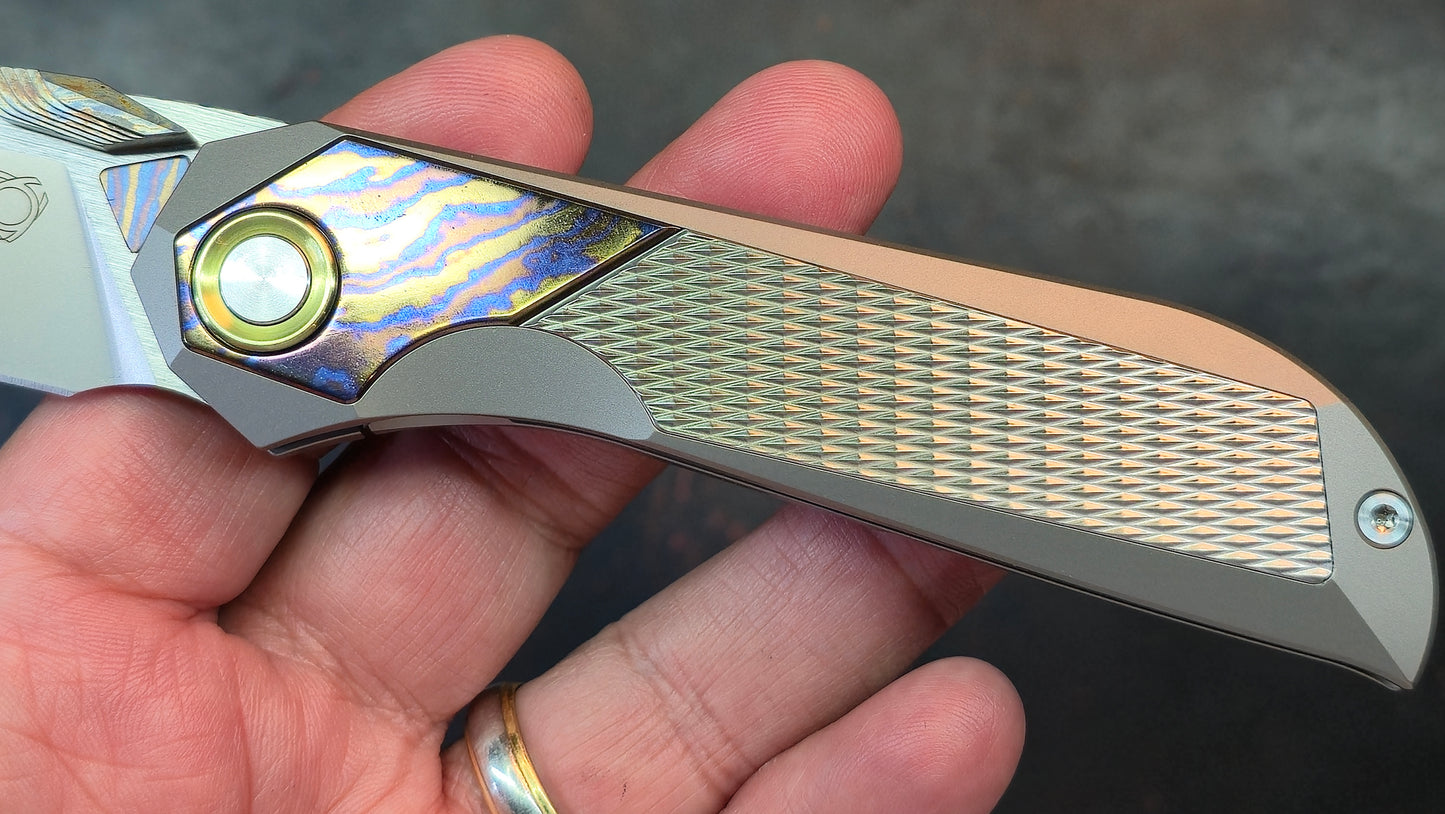 Sixleaf SL-84 Titanium Timascus M390