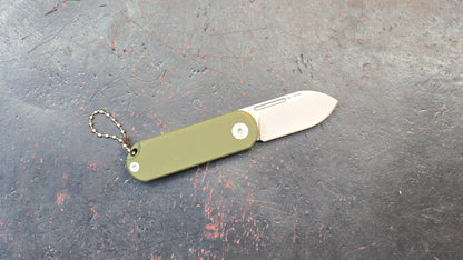 SixLeaf SL-75B-Green Micro Mini Folding Knife G10 Handle D2 Blade